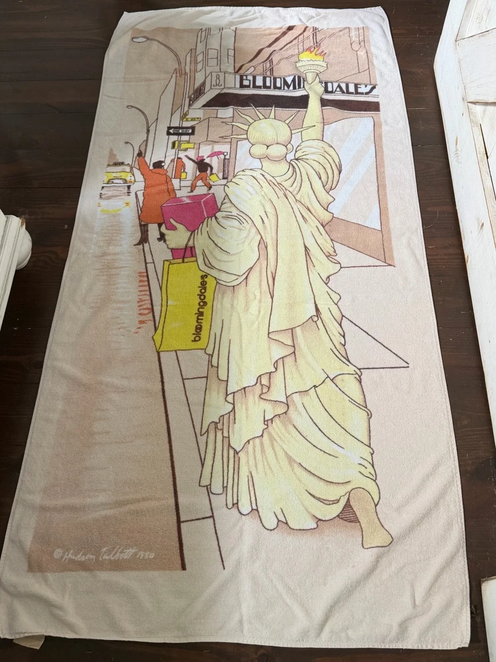 Vintage Retro Pop Art Hudson Talbott Bloomingdale’s and Statue of Liberty Towel